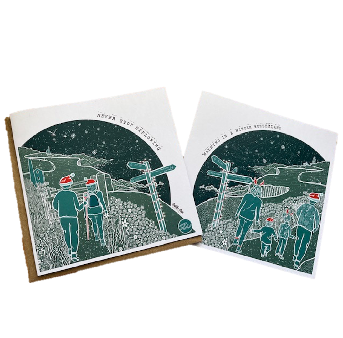 8-pack Christmas Cards - Out On The Path