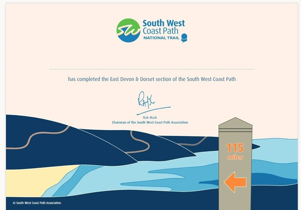 EAST DEVON & DORSET Completion Certificate