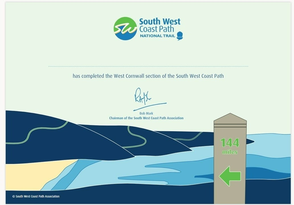 WEST CORNWALL Completion Certificate